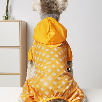 Νέο αδιάβροχο για σκύλους Πουά 3 Χρώμα Κουκούλα με κορδόνια Ελαφριά Ρούχα για κουτάβια για κατοικίδια