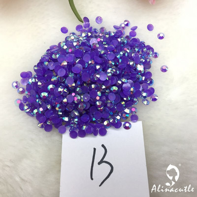 Alinacutle 20g Pietre prețioase 4mm / 6mm Card Shakers Diamond Back Plate Cristal Acrilic Gemstone Nail Art Paiete Artizanat din hârtie