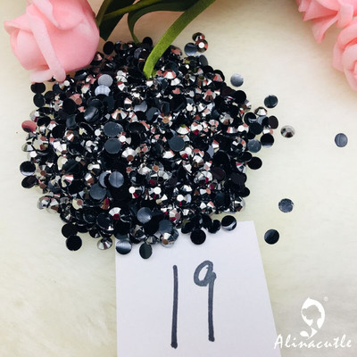 Alinacutle 20g Pietre prețioase 4mm / 6mm Card Shakers Diamond Back Plate Cristal Acrilic Gemstone Nail Art Paiete Artizanat din hârtie