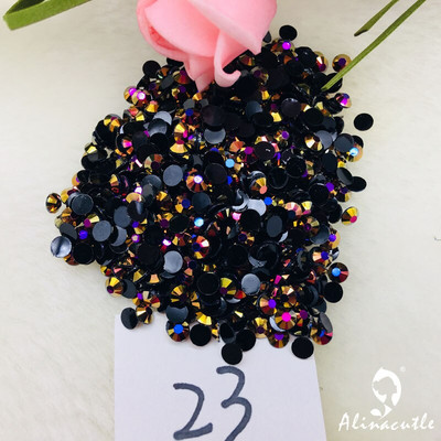 Alinacutle 20g Pietre prețioase 4mm / 6mm Card Shakers Diamond Back Plate Cristal Acrilic Gemstone Nail Art Paiete Artizanat din hârtie