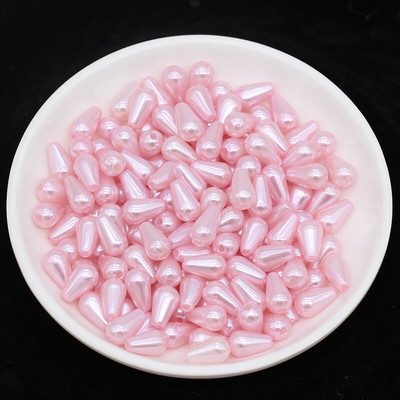 100 tk/partii 6x10mm Rainbow ABS imitatsiooniga pärli riisihelmed DIY ehtetarvikud Euroopa vaheaugu helmed ehete valmistamiseks