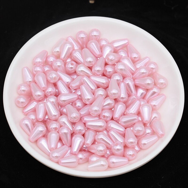 100 tk/partii 6x10mm Rainbow ABS imitatsiooniga pärli riisihelmed DIY ehtetarvikud Euroopa vaheaugu helmed ehete valmistamiseks