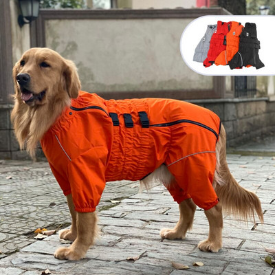 Koera vihmamantel Jumpsuit Väike keskmine suur suur koera riided vihmajope komplekt puudli husky labradori kuldne retriiver