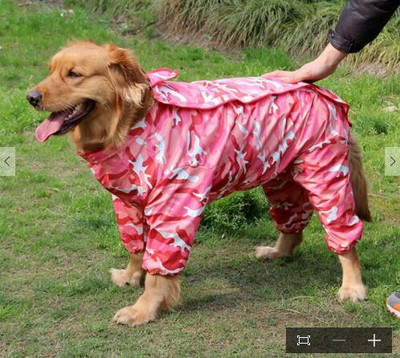Maskovací pršiplášť pre veľkých psov, nepremokavý overal pre veľkých psov, labradora, ovčiaka, zlatého retrievera, samojeda, oblečenie do dažďa ZL175