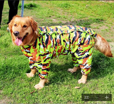 Maskovací pršiplášť pre veľkých psov, nepremokavý overal pre veľkých psov, labradora, ovčiaka, zlatého retrievera, samojeda, oblečenie do dažďa ZL175
