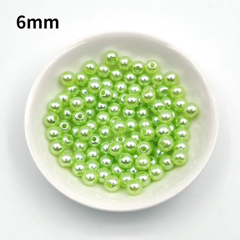 3 4 6 8 10 mm ABS pērļu imitācijas apaļas ar caurumu Akrila krelles DIY Rokassprādzes Auskari Šūšanas Pērlītes Kaklarotas Juvelierizstrādājumu izgatavošana