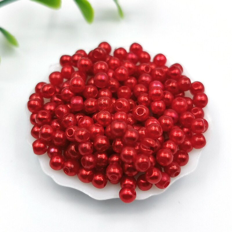 3 4 6 8 10 mm ABS pērļu imitācijas apaļas ar caurumu Akrila krelles DIY Rokassprādzes Auskari Šūšanas Pērlītes Kaklarotas Juvelierizstrādājumu izgatavošana