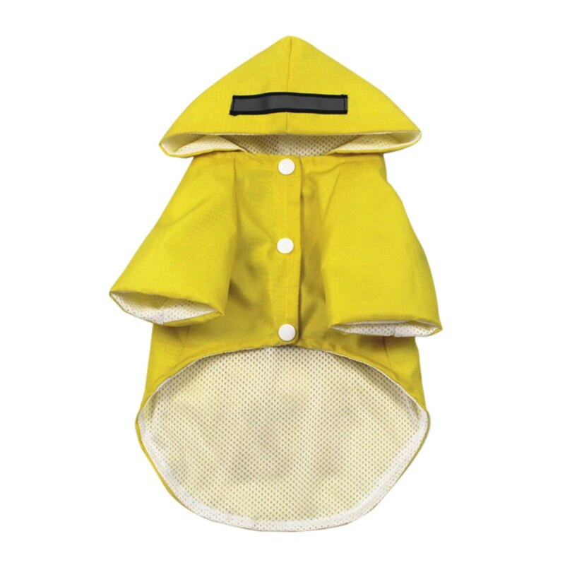 Pláštenka pre psov s kapucňou a vreckami, reflexné pásy, ľahká nastaviteľná pršiplášť, potreby pre psov