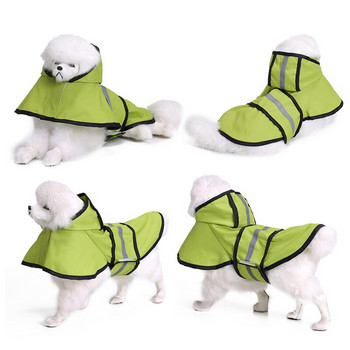 XS-XXL Дъждобрани за домашни кучета Светлоотразителен дъждобран с качулка за малки, средни големи кучета Външно водоустойчиво яке за кучета Дъждобран за кученца