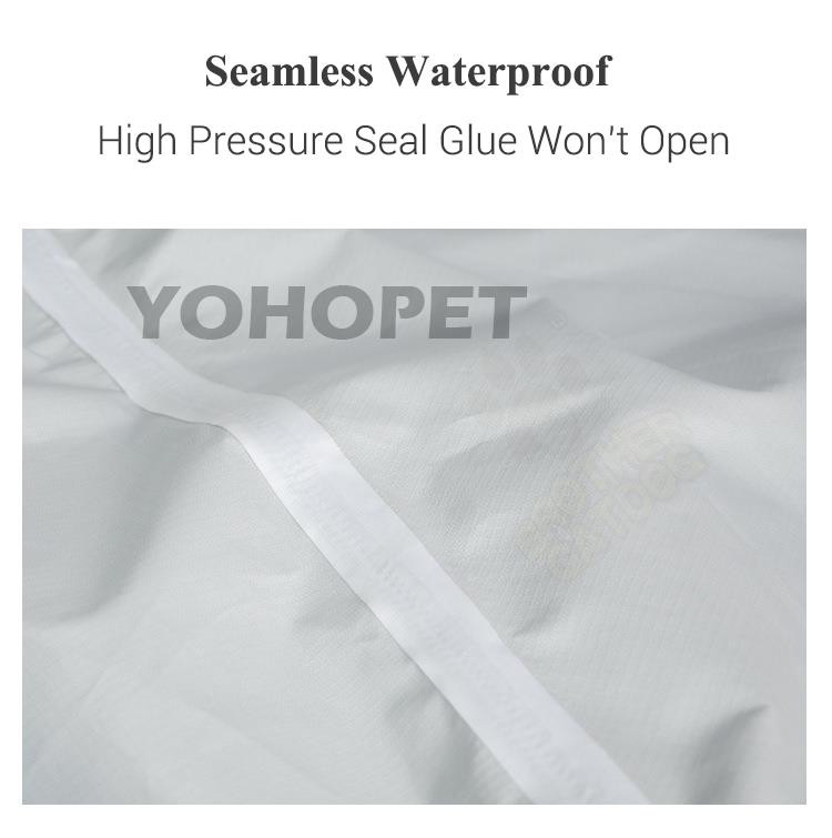 Pelernă de ploaie pentru câini de talie mare, design split, acoperită complet, impermeabilă, pentru animale de companie, cu glugă, jachetă reflectorizantă de ploaie/zăpadă.