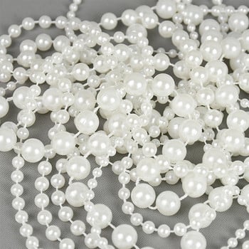 3M Imitation Pearl Beads Line Chain Trim 4mm-10mm Bead Curtain for Wedding Bride Bouquet Decor DIY κοσμήματα Αξεσουάρ ρούχων