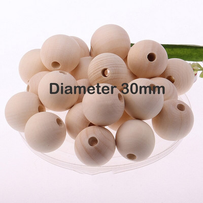 2-300 tk 6/8/10/12/14/16/18/20/25/30 mm puidust vahehelmed naturaalset värvi ümmargused keskkonnasõbralikud lahtised puidust helmed ise ise ehete valmistamine