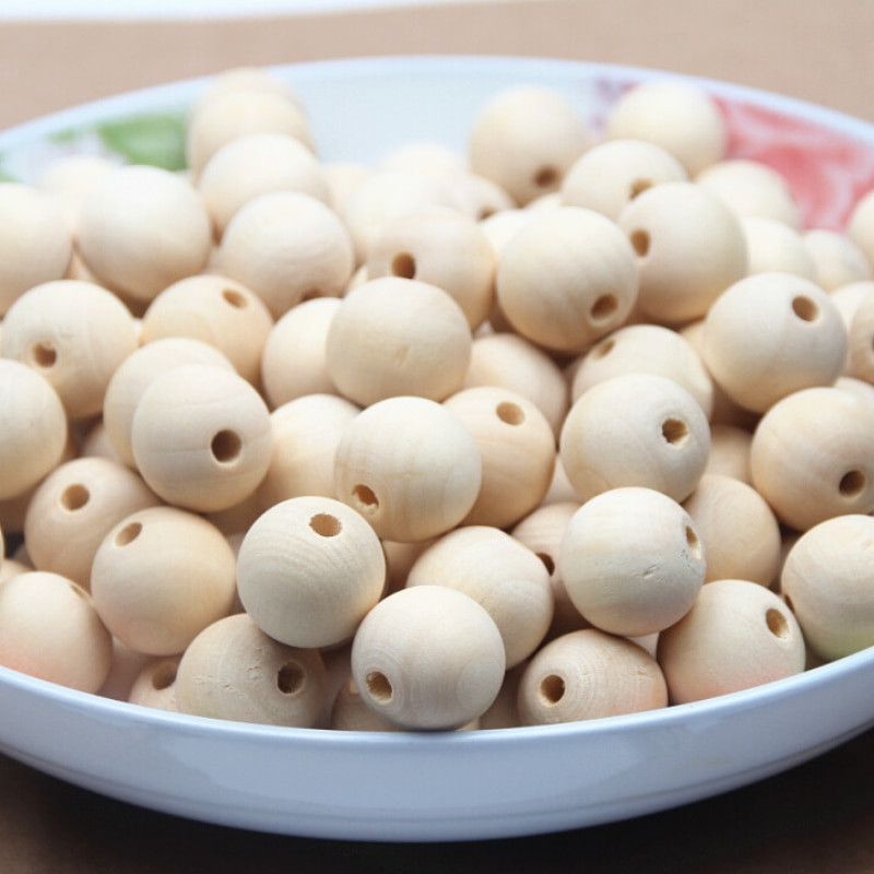 2-300 tk 6/8/10/12/14/16/18/20/25/30 mm puidust vahehelmed naturaalset värvi ümmargused keskkonnasõbralikud lahtised puidust helmed ise ise ehete valmistamine