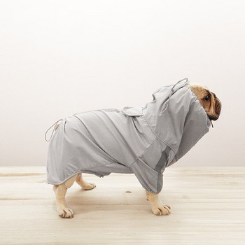 Модни светлоотразителни дрехи за дъждобран за домашни кучета за малки кучета Френски булдог Мопс Водоустойчиви дрехи Дъждовни костюми на открито XIC01
