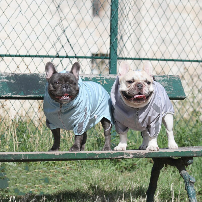 Fashion Dog Reflektive Raincoat Ρούχα για μικρό σκύλο Γαλλικό μπουλντόγκ πατημασιά Αδιάβροχα ρούχα που βρέχει υπαίθριες στολές XIC01
