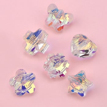 14mm ίσια τρύπα Crystal AB Beads 28pcs/lot fashion ράψτε σε γυάλινη χάντρα για αξεσουάρ κοσμημάτων DIY