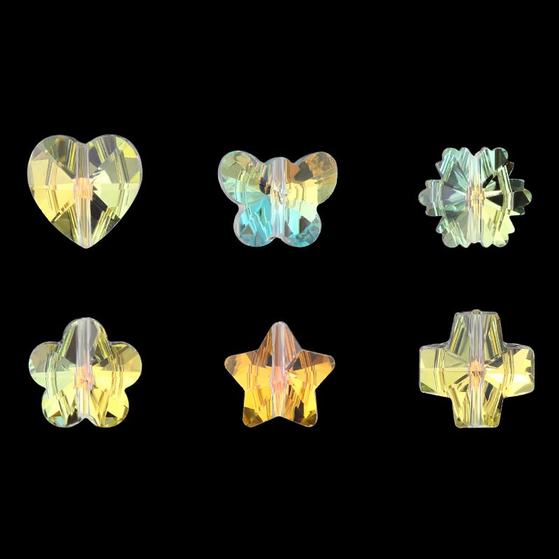 14mm Tiesi skylutė Crystal AB karoliukai 28vnt/parti mados siuvamas stiklinis karoliukas „pasidaryk pats“ papuošalų priedams