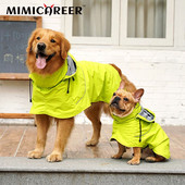 Koera vihmamantel õues veekindel hingav võrk helkurriba suurtele koertele kapuutsiga jope vihmamantel lemmiklooma vihmamantel