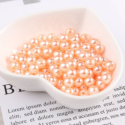 Imitație rotundă de îmbrăcăminte de culoare șampanie, cu găuri pentru bricolaj, colier de artă, accesorii pentru fabricarea de bijuterii de modă 3/4/6/8mm