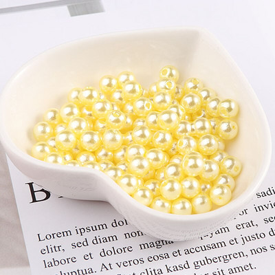 Imitație rotundă de îmbrăcăminte de culoare șampanie, cu găuri pentru bricolaj, colier de artă, accesorii pentru fabricarea de bijuterii de modă 3/4/6/8mm