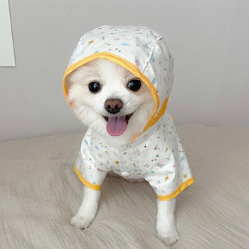Τετράποδα αδιάβροχα ρούχα για κουτάβι αδιάβροχο αρκουδάκι Χαριτωμένο τεχνούργημα της βροχερής ημέρας Ρούχα Poncho Four Seasons Universal