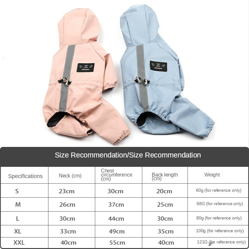 Fashion New Pet Clothes Dog Raincoat All-inclusive αδιάβροχο αδιάβροχο παλτό για μικρό και μεσαίο σκύλο γάτας