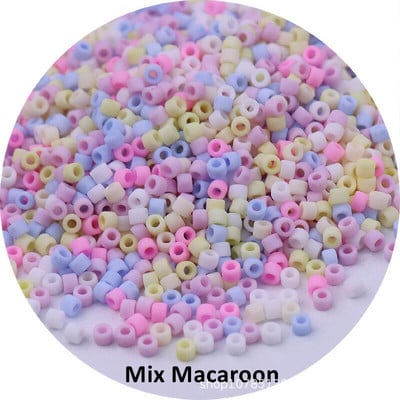 720 ks 2 mm Macaroon matné korálky Delica 10/0 japonské matné korálky na výrobu šperkov, francúzskej výšivky, odevných doplnkov