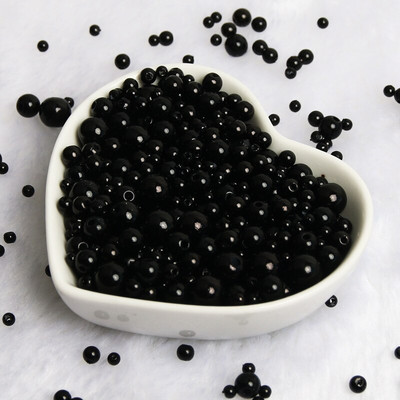 Jauktas 3/4/5/6/8 mm krāsas akrila pērļu krelles apaļas, vaļīgas imitācijas pērles rokdarbiem Rotaslietas Rokassprādzes Izgatavošana Amatniecība