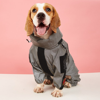 Светлоотразителен дъждобран за домашни любимци Дъждобран с четири крака, голямо куче, може да се залепи, лента за ръка Dog Tide, марка дъждобран, дрехи за домашни любимци