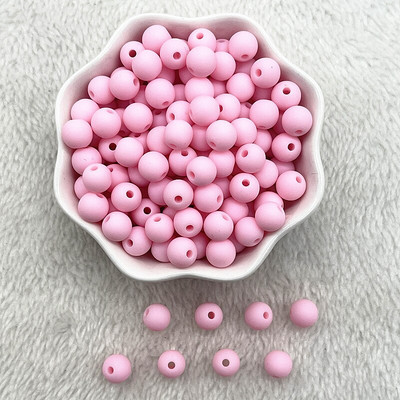 8mm 10mm στρογγυλές ακρυλικές ματ χάντρες Loose spacer beads for jewelry Making DIY Handmade Clothing αξεσουάρ