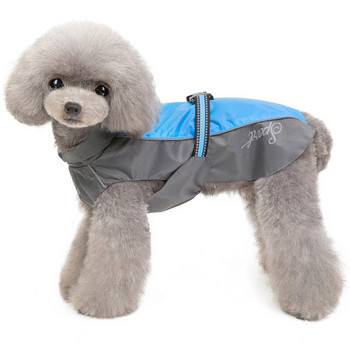 Μικρό αδιάβροχο σκύλου Αναπνεύσιμα ρούχα σκυλιών Poncho Αδιάβροχα αντιανεμικά ανακλαστικά μπουφάν γιλέκο παλτό για κατοικίδια Αθλητικό μπουφάν εξωτερικού χώρου