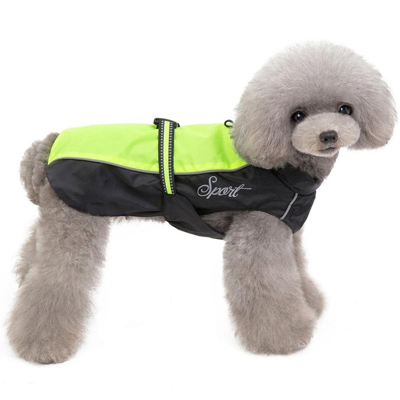 Дъждобран за малко куче Дишащо пончо Дрехи за кучета Водоустойчиво Ветроустойчиво Светлоотразително яке Жилетка Палто Яке за домашни любимци Спорт на открито