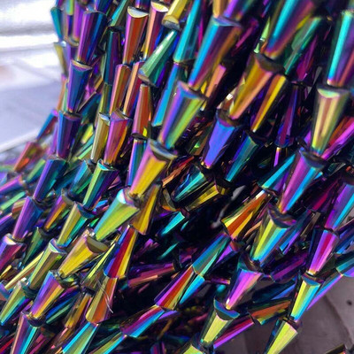 1 șir de mărgele de cristal austriac AAA de culoare 4x8mm 6x12mm Mărgele distanțiere din sticlă Pagoda libere pentru fabricarea de bijuterii brățări pandantive DIY