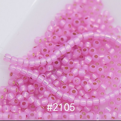 Taidian Janpan TOHO okrúhle sklenené korálky 8/0 3 mm fialové, strieborné, s mramorovou podšívkou, 20 farieb, gotický štýl, 5/10/20 gramov