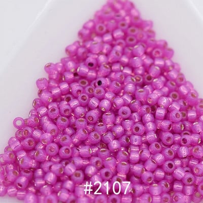 Taidian Janpan TOHO okrúhle sklenené korálky 8/0 3 mm fialové, strieborné, s mramorovou podšívkou, 20 farieb, gotický štýl, 5/10/20 gramov