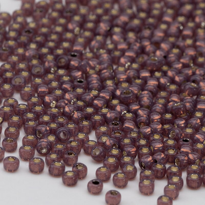 Taidian Janpan TOHO okrúhle sklenené korálky 8/0 3 mm fialové, strieborné, s mramorovou podšívkou, 20 farieb, gotický štýl, 5/10/20 gramov