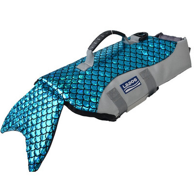 Prsluk za kupanje za pse, prsluk za spašavanje, odjeća za pse za kućne ljubimce, oblik morskog psa, sirena, sklopivi sigurnosni prsluk za pse