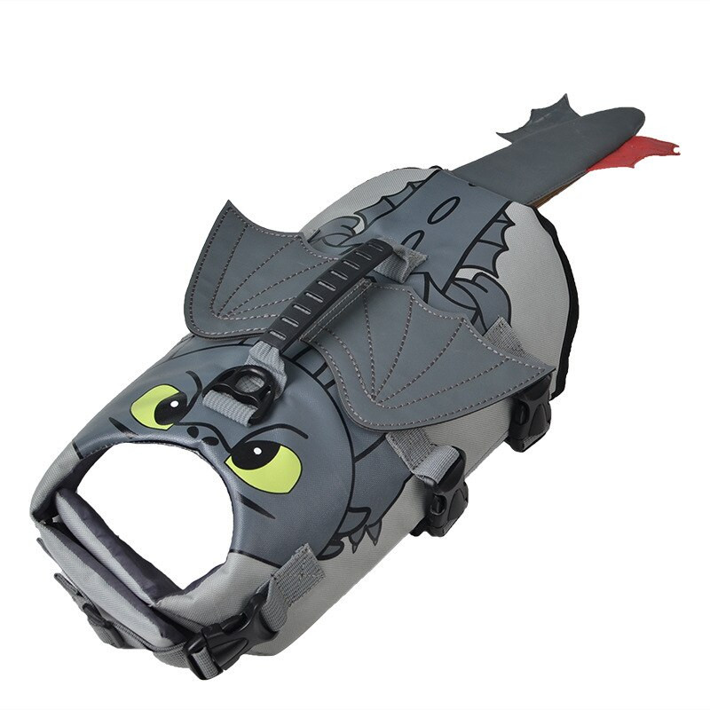 Prsluk za kupanje za pse, prsluk za spašavanje, odjeća za pse za kućne ljubimce, oblik morskog psa, sirena, sklopivi sigurnosni prsluk za pse