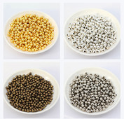 200 бр./лот Метални кръгли мъниста Гладка топка Свободни дистанционни мъниста за изработка на бижута Направи си сам Гривни Талисмани Аксесоари за бижута 2-8 mm