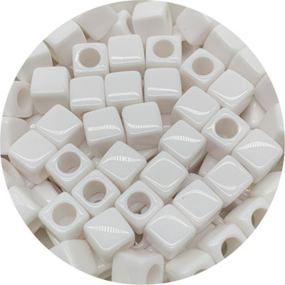 50 bucăți 7x7mm mărgele distanțiere acrilice în formă pătrată pentru realizarea de bijuterii, colier de brățări lucrate manual