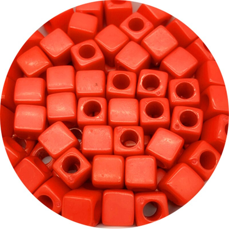 50 bucăți 7x7mm mărgele distanțiere acrilice în formă pătrată pentru realizarea de bijuterii, colier de brățări lucrate manual