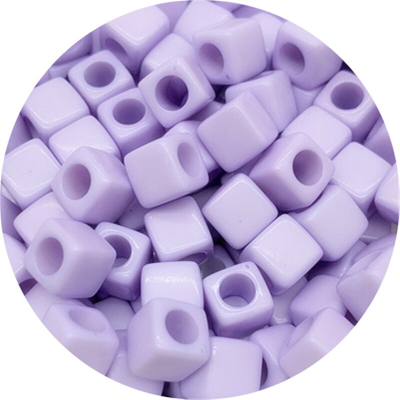 50 bucăți 7x7mm mărgele distanțiere acrilice în formă pătrată pentru realizarea de bijuterii, colier de brățări lucrate manual