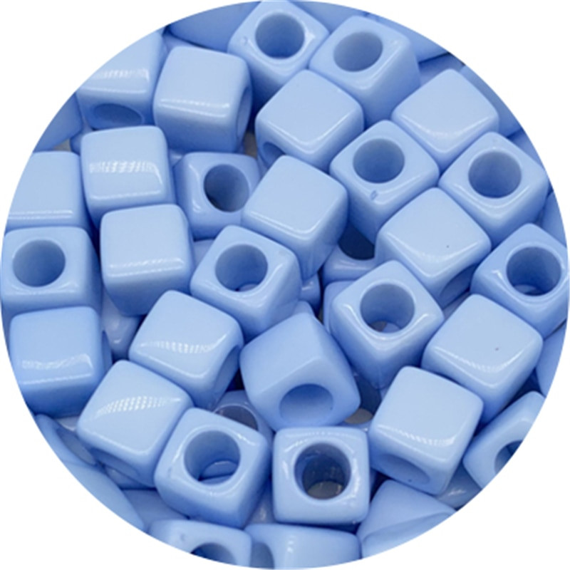 50 bucăți 7x7mm mărgele distanțiere acrilice în formă pătrată pentru realizarea de bijuterii, colier de brățări lucrate manual