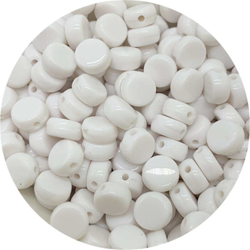 100 ks 7 mm oválne akrylové korálky, voľné dištančné korálky na výrobu šperkov, ručne vyrobený náramok, náhrdelník
