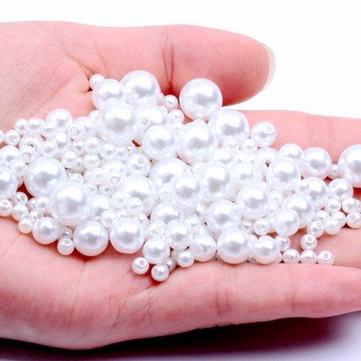 1000 eset 3-10mm ümara kujuga ABS pärlhelmed helmeste jaoks plastist tootmisruumi helmed DIY käsitsi jootmine