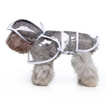 Διαφανές αδιάβροχο για μικρά σκυλιά Γάτες αντανακλαστικά αδιάβροχα ρούχα για σκύλους Είδη για κατοικίδια Στερεά αδιάβροχα μπουφάν Μπουφάν Πανωφόρια