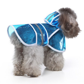 Прозрачен дъждобран за малки кучета Котки Светлоотразителни водоустойчиви дрехи за кучета Предмети за домашни любимци Твърди водоустойчиви якета Палта Горни дрехи
