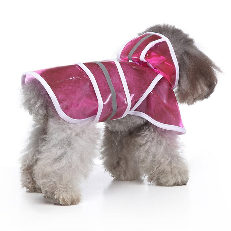 Priehľadný pršiplášť pre malé psy a mačky, reflexné nepremokavé oblečenie pre psov, domáce zvieratá, pevné nepremokavé bundy, kabáty a vrchné oblečenie