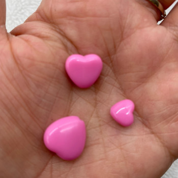 10 мм 12 мм 14 мм акрилни мъниста бонбонени мъниста сърце DLV цвят ръчен низ Гривна Аксесоари Акрилни мъниста сърце с права дупка