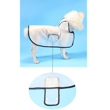 KoKoBin Pet διαφανές αδιάβροχο για σκύλους μικρού και μεσαίου μεγέθους, αδιάβροχη κουκούλα πολλαπλών μεγεθών, μαύρη κορνίζα, προμήθειες για σκύλους βροχής